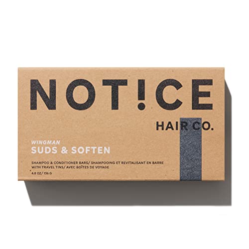 Не! Ce Hair Co. Wingman Shampoo & Banderioner Bars - Сет за патувања - брада и коса