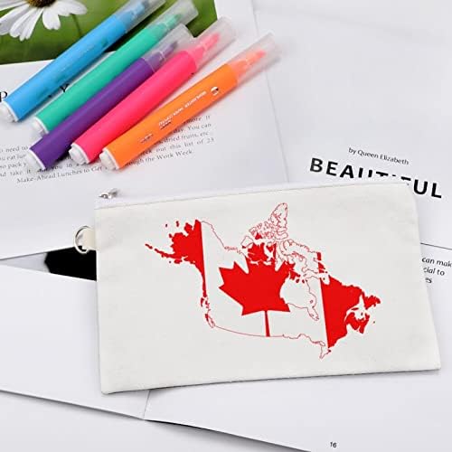 Канада со знаме на знамето платно монета чанта паричник симпатична мала торбичка модна торбичка со клуч за мажи за мажи жени