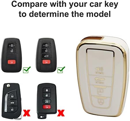 За насловната страница на Toyota Key FOB, мека целосна заштитна клуч за клучеви со клучеви компатибилна со Camry RAV4 Highlander Avalon C-HR