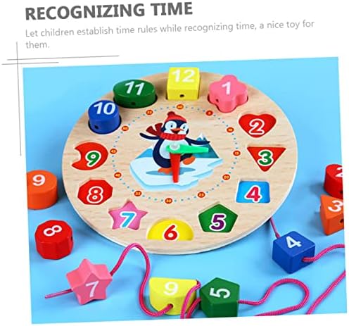 Тојандона 1 Поставете Дрвени Блокови На Часовникот За Деца Број Загатка Дигитален Будилник Детски Часовник Играчка Рано Учење