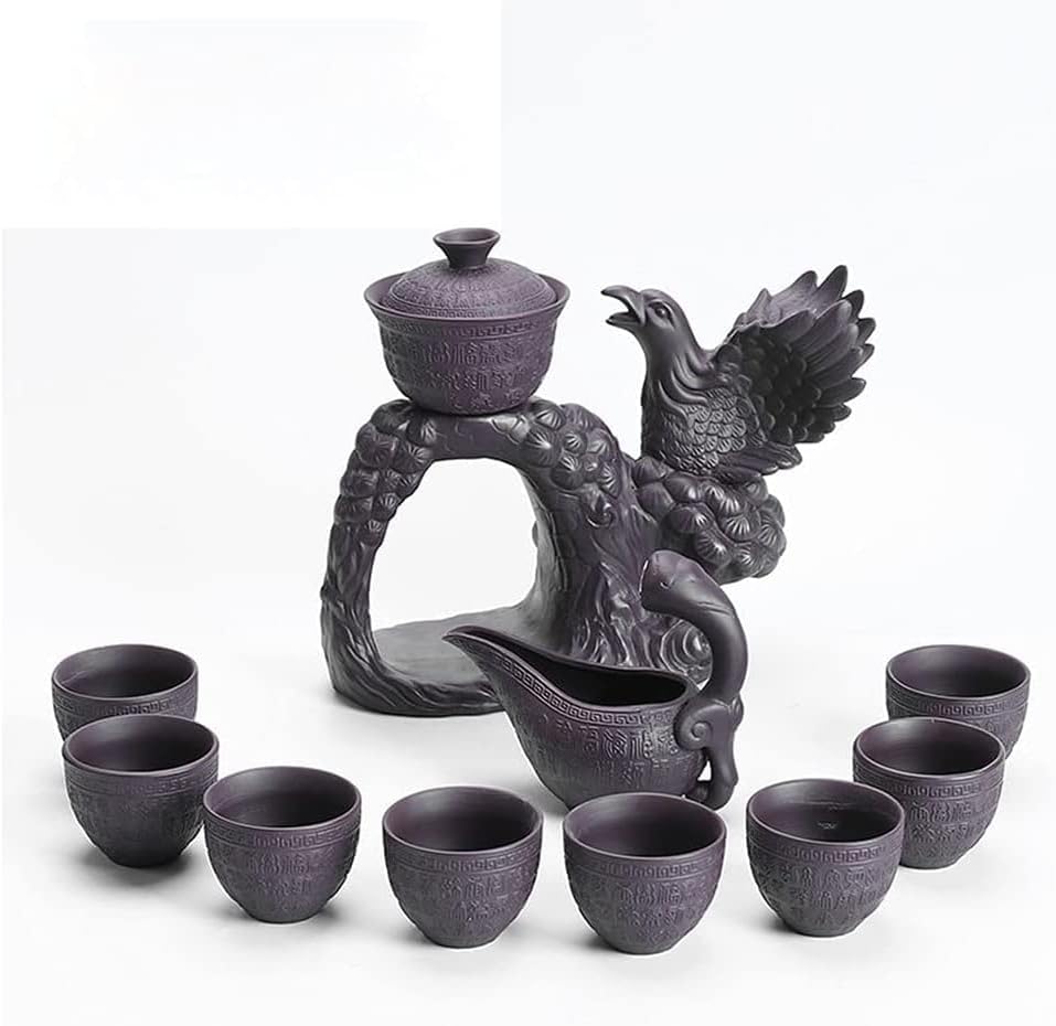 Razzum Кинески Гонгфу чај сет полуавтоматски чај сет мрзливи керамички ретро чај сет канцеларија прием Кунг фу чаша чаша сет чај
