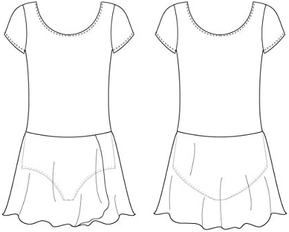 Блох танц девојки приша со краток ракав леотарски фустан