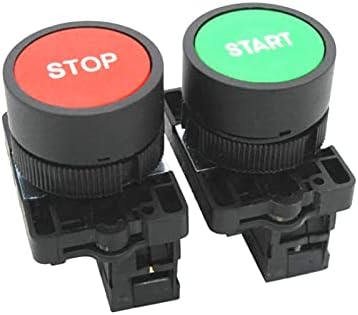 TINTAG AC 660V 10A Моментарна старт/стоп Црвена зелена знак Не NC Push копче за прекинувач на копчето