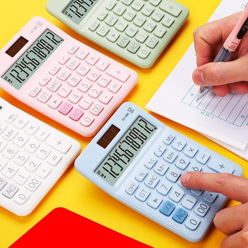 XWWDP 12 цифра биро соларна мини калкулатор Биг копчиња Алатка за финансиско сметководство за ученици од училиште мали комерцијални