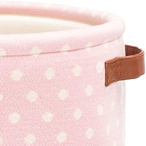 Колекција за бебиња Safavieh Dottie Pink памук за складирање на расадници со рачки