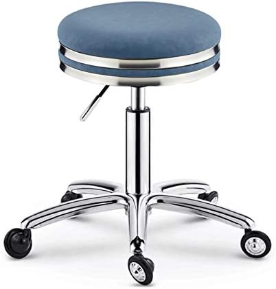 Столици од бања, столче за седло на тркала, столче за тркалање на столче Пу кожа вртење прилагодлива столица со тркала со тркала