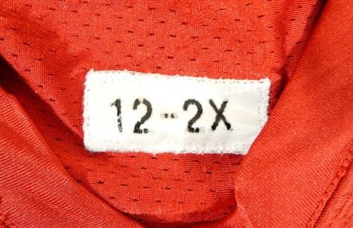 2012 Сан Франциско 49ерс 62 Игра користеше црвена практика Jerseyерси XXL DP28556 - Непотпишана игра во НФЛ користена дресови