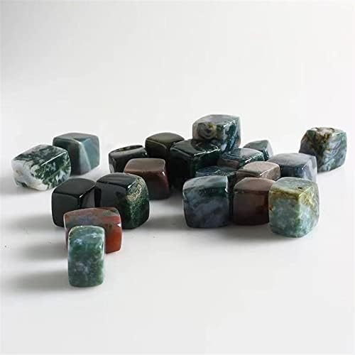 Зголемен 5 парчиња 15мм-20мм природен резба кварц воден агат коцка камења кристален чакал за лекување занаети погодни за домашни кристали