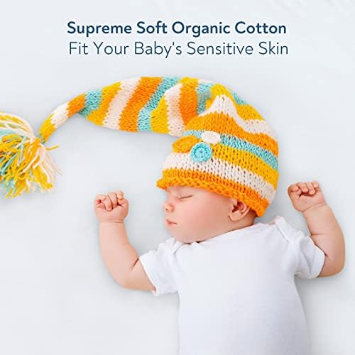 Бебе опремени чаршафи со басинет, органски дрес памук басинет листови, 16 x 30