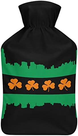 Ирско знаме во Чикаго знамето со топла вода шише со мека кадифен покрив топла гумена вода торба за вбризгување 1000 мл