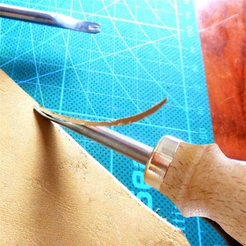 Компјутерска алатка за кожни занаети за кожни занаети со рака резба за зашивање на шевовите за работа Професионални додатоци за кожа од кожа