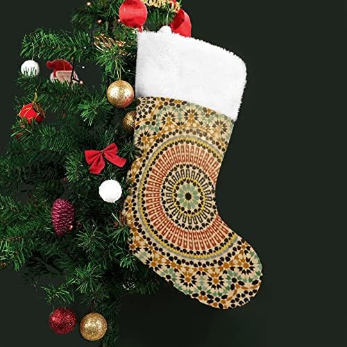 Ориентална декорација на мозаик во Мароко Божиќно порибување Божиќни чорапи торбичка куќа семејство Божиќ