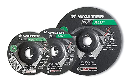 Волтер 08L900 Алуминиум Мелење и сечење тркало-[Пакет од 25] А-24-Алу Грит, 9 ин. Абразивни тркала
