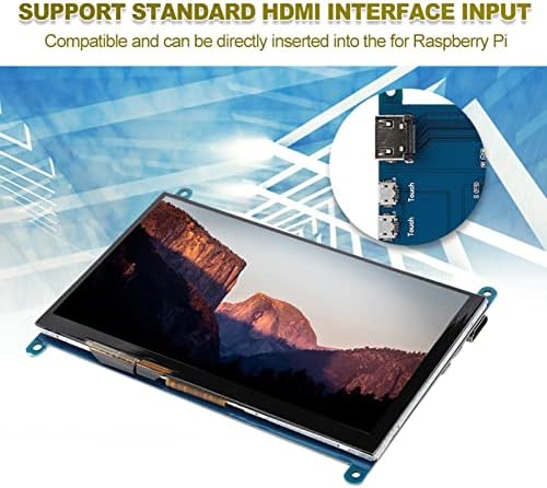 7 Инчен Капацитивен Екран На Допир, ЕКРАН На Допир LCD HDMI 1024x600 Ултра HD Дисплеј За Малина Pi, ЕКРАН Дисплеј HDMI Монитор Систем Поддршка