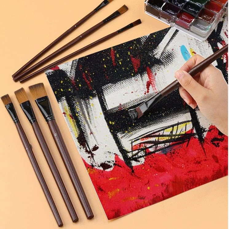 Cehsg сет на маслена боја со голем ред четка за пенкало 6 комплети за сликање четка Поставете најлонски пенкало за сликање на четки