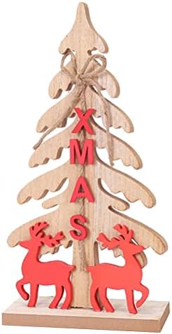 Тентикоко дрвена елка десктоп Божиќно дрво украс Фестивал Прекрасна декорација