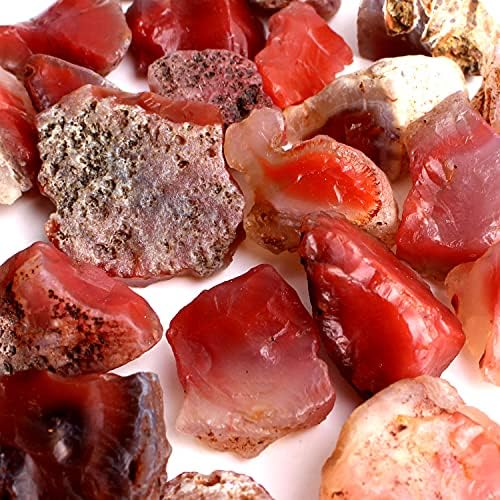 Laaalid xn216 1pc 10-50g Природно африканско црвено кафеав агат половина нодул камен нечист скапоцен камен груби камења кристални