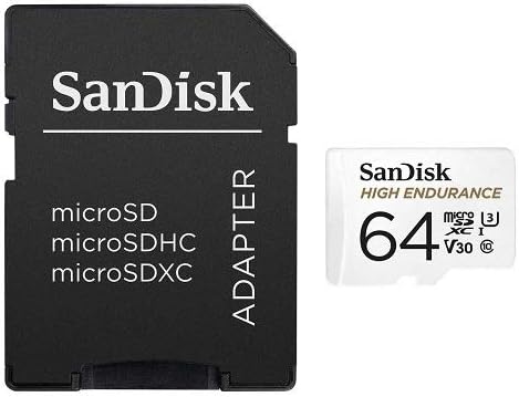 SanDisk 64GB Висока Издржливост Microsd Мемориска Картичка Работи СО DJI Акција 2 Камера Класа 10, V30, Целосна HD, 4K UHD Пакет Со