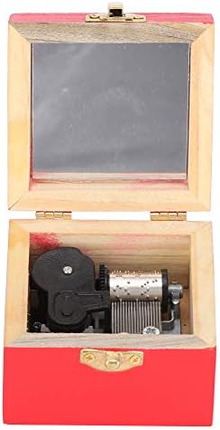 ФДИТ дрвена божиќна музичка кутија рачно измешана мини музичка кутија природна борба од дрво, музичка кутија за подарок за училишна активност