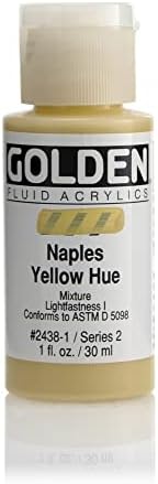 Златна течност акрилна боја 1 унца-хисториска неапол жолта нијанса