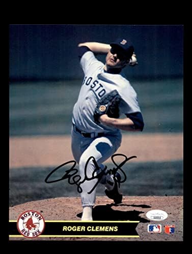 Roger Clemens JSA потпиша 8x10 фотографија рано автограм на Red Sox