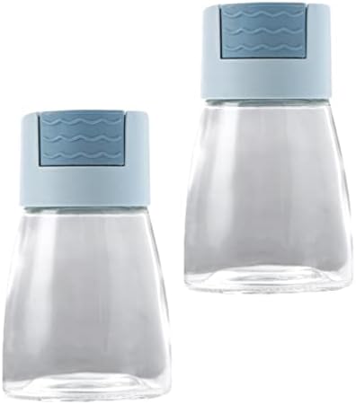 Hemoton terrarium чиста контејнер пиперка сол сол шејкер тип за зачинување тегла за стакло шише со тегла контејнери зачинето шише за домашен кујнски кондимент 2 парчиња пр?