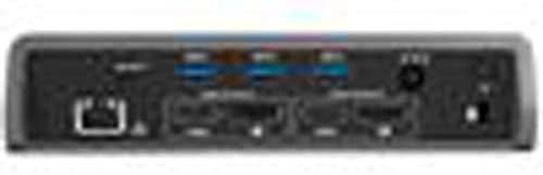 Targus Universal USB-C двојно видео 4K пристаниште со моќ, црна