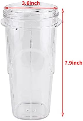 Делови за замена на ветерот Blender Blender-N-Go комплет за пијалаци, вклучуваат сечило со сиво дно капаче и чаша 24oz, компатибилен