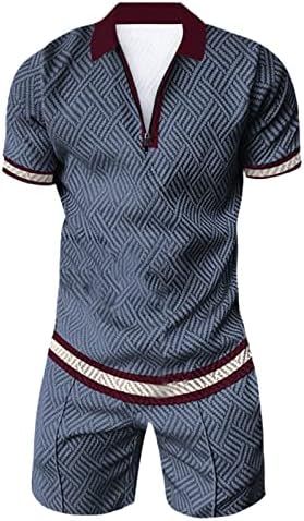 Bmisegm летни маички фустани кошули машки спортска облека со цврста боја кратка ракав патент шорцеви за кошули поставени летни лековити мали