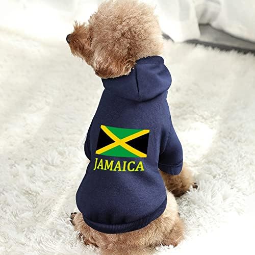 Јамајка знаме кучиња дуксери симпатична качулка за џемпери миленичиња облека за облека со капа со капа
