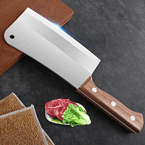 Клејвер за месо од Одиан - Хелач со тешки месо - месар нож со висок јаглерод од не'рѓосувачки челик - нож за сечење кујна - кутија