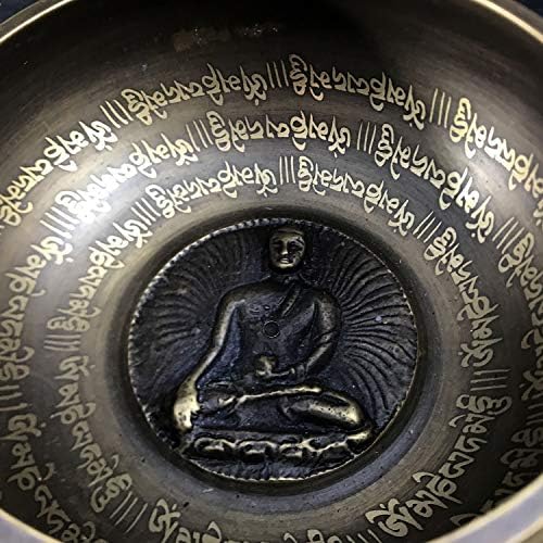 Uxzdx Будизам пеење чинии Медитативни тибетски сад за пеење со MalletMat за медитација јога будизам подароци домашни занаети