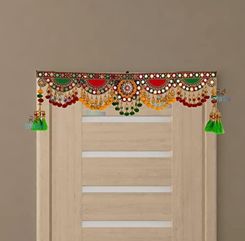 Рептум декор гроздобер традиционален мулти зула бисер пластични мониста рачно изработена врата виси/бандарвал/торан за врата, традиционален
