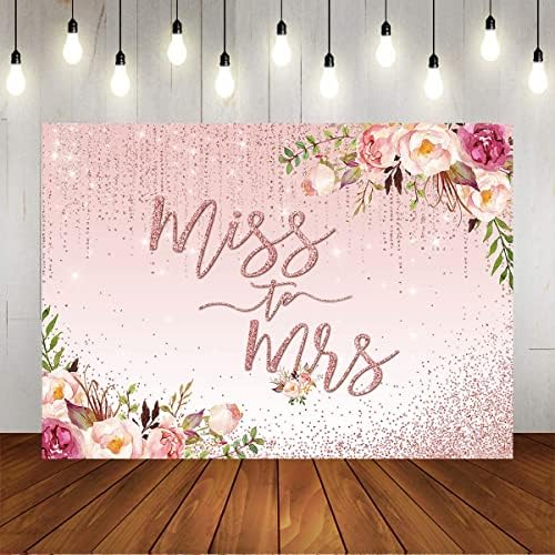 Mocsicka Miss на г -ѓа свадба позадина розова руменило цветна златна точка невестинска фотографија за туширање позадина винил