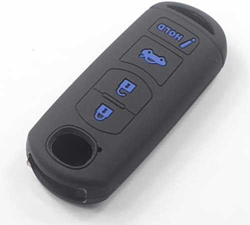 KCPROS 2PCS гумен силиконски 4 копчиња паметен клуч за капакот на капакот на капакот на клучот со клуч со клуч компатибилен со Mazda 3 6