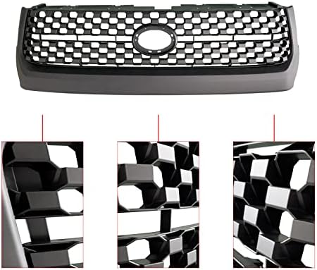 Ninte Toyota Tundra 2014-2021 ABS Front Chere Center Grille Center со матна црна решетка аспиратор