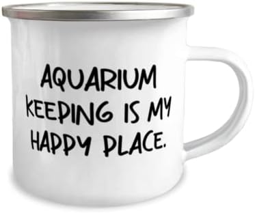Чувањето аквариум Е Моето Среќно Место. Аквариум чување 12oz Кампер Кригла, Еднократно Аквариум Чување Подароци, За Мажи Жени