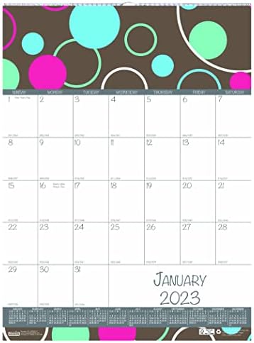 Куќа На Дулитл 2023 Месечен Ѕиден Календар, Геометриски, 12 х 12 Инчи, јануари-декември