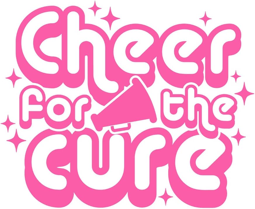 Навивање за лек | Месец на свесност за рак на дојка | Одлична идеја за подароци | Налепница за декорации | 2 пакет | Налепници од 5 инчи