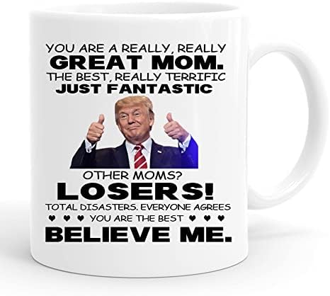 ПЕЈАФАН Мајка Трамп Подароци Кафе Чаши - Подароци За Мајка, Жени, Сопруга - Подароци за Мајка Од Ќерка, Син, Деца - Подароци