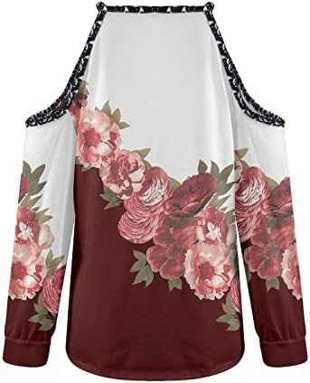 Nokmopo женски фустани кошули моден обичен темперамент цвет околу вратот од рамото што одговара на маица со долги ракави со боја