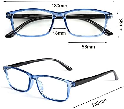 Ruosyling 5 пакувања очила за читање сина светлина блокирање за мажи 5 пара компјутерски очила против очите на очите на очите