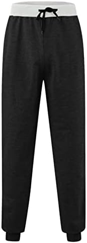 Sezcxlgg Менс атлетски панталони Менс хипхоп панталони испрскана цврста боја права нога чипка за вежбање панталони за тренингот