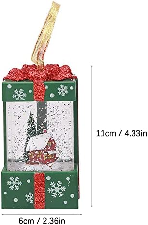 Божиќен снег со музичка батерија со осветлување ротирачки блиц вода Божиќ домашен декор Снежен човек 5мл 12 дена сјај