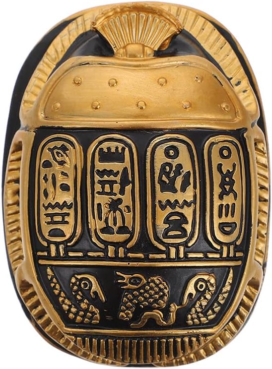 Yamslam Egypt Scarab Beetle украсување уникатен украс за домаќинство смола занаети Декорација Египетска шарама украс занаетчиска декорација