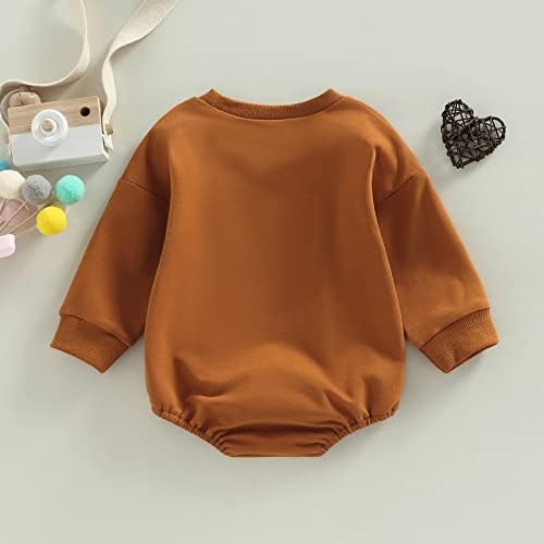 Новорово девојче момче облека облека екипаж, џемпер за џемпер/виножито пуловер џемпери кошули преголема есенска облека