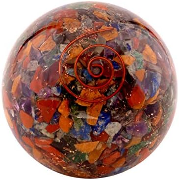 Исцелување кристали Индија Традиционална природна скапоцен камен Сфера топка Реики Аура Балансирање на метафизички генератор