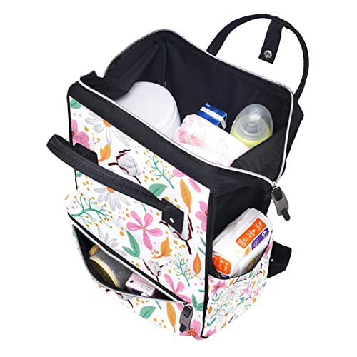 Торби за Торби со цветни Цветни Пелени Ранец За Мумии Торба За Пелени Со Голем Капацитет Патна Торба За Нега На Бебиња