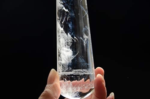 Ретки природни чисти сини рутили 18 еднострани кристали Вогел Праниќ Поинт кварц стап 7.04 инчи духовно лекување на Реики