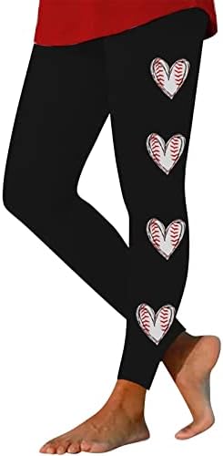 Без граници фустани за јуниори женски бејзбол печати за печатење хеланки долги хеланки за жени памучни џебови темно сива